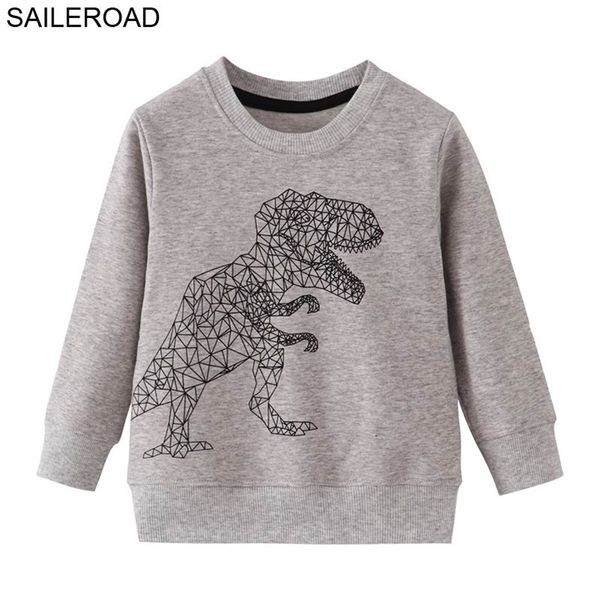 SAILEROAD Dinosaurier Druck Kinder Hoodies Sweatshirts für Jungen Kleidung 2-7Years Kinder Oberbekleidung Kleidung Herbst Baby Langarm 211111
