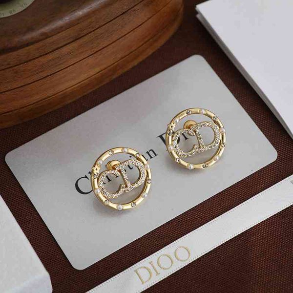 

luxury designer fashion earrings letter jewelry and d family cd, Red;brown