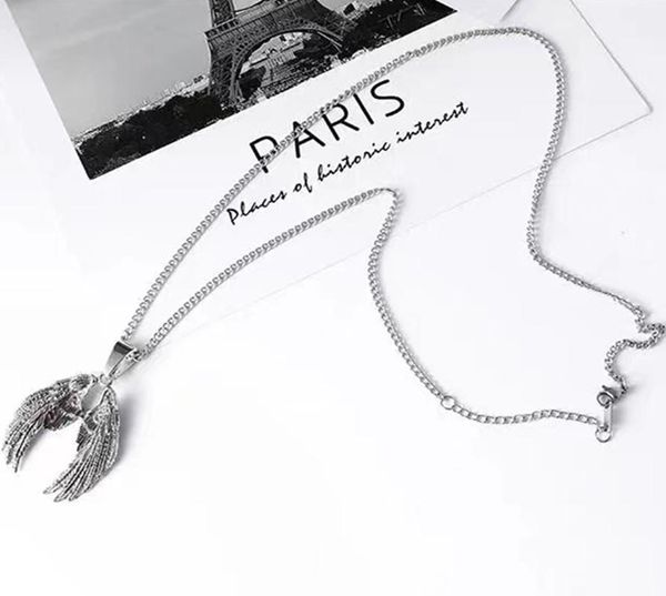 

pendant necklaces nyuk fashion angel devil wing necklace zichao men's and women's hip hop, Silver