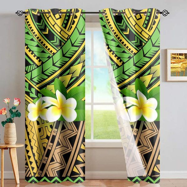 

curtain & drapes darmian hawaiin tribe plumeria gradient print blackout grommet living room easy to install thermal insulated curtains