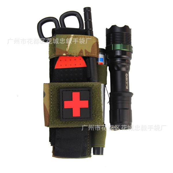 

tactical scissors set, outdoor army fan flashlight hanging bag, jedi survival tourniquet paste storage