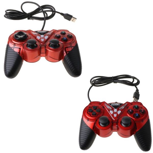 

wired usb game controller for pc computer vibration joystick gamepads lapcontrollers & joysticks