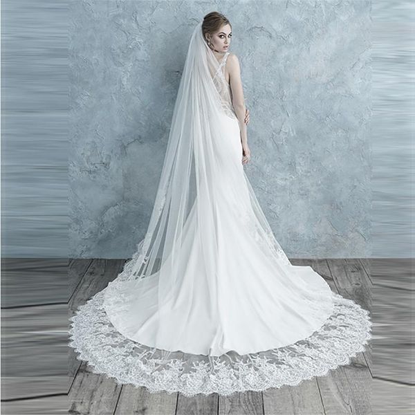 

bridal veils verngo appliques wedding veil accessories delicate lace, Black