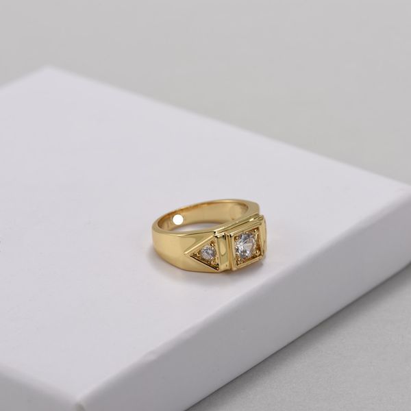 

square zircon star square ring 2021, Silver