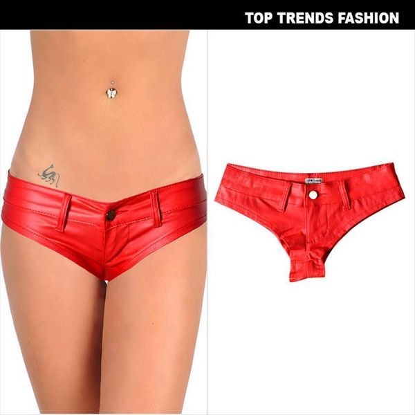 

shorts low waist short women jeans pu mini, Blue