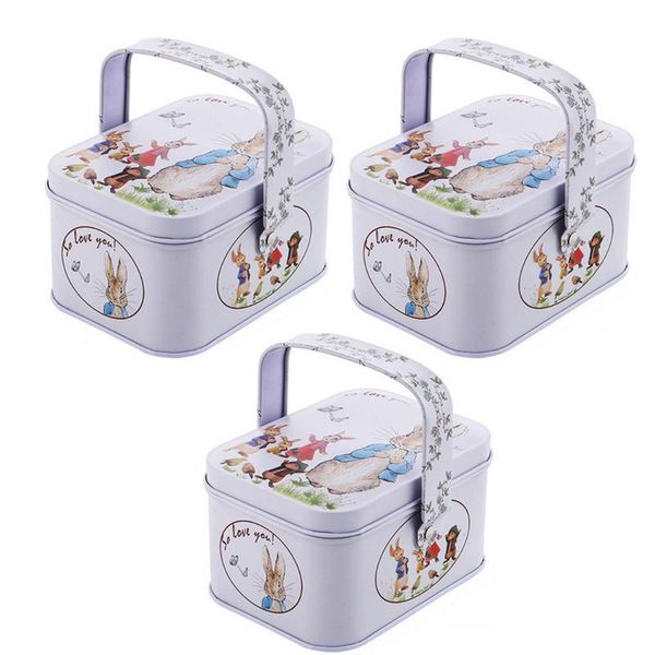 

gift wrap 3pcs easter theme decorative tinplate box packing case candy