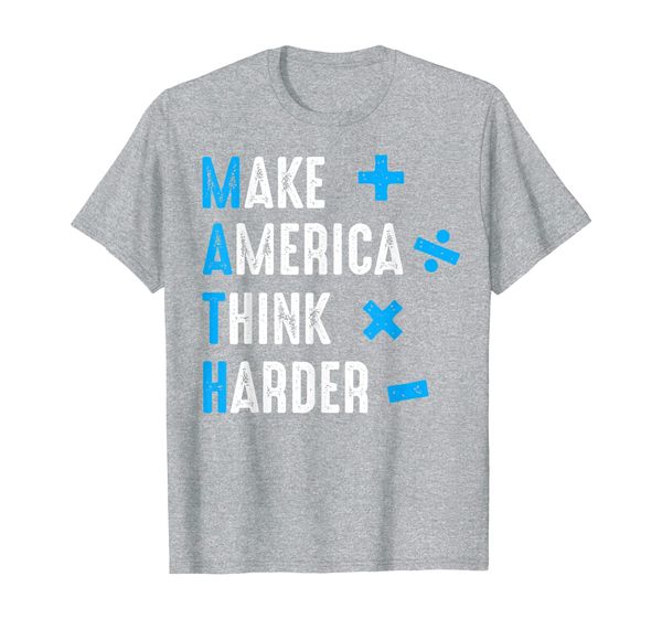 

funny math make america think harder andrew yang 2020 t-shirt, White;black