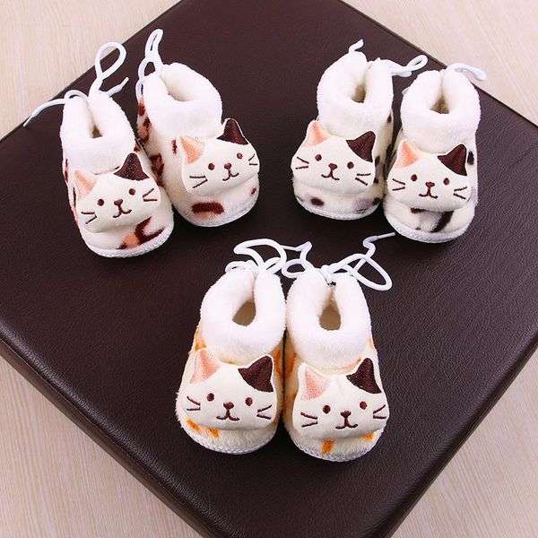 

first walkers baby cotton shoes thickened and velvet male toddler 0-6-12 months winter warm born children
