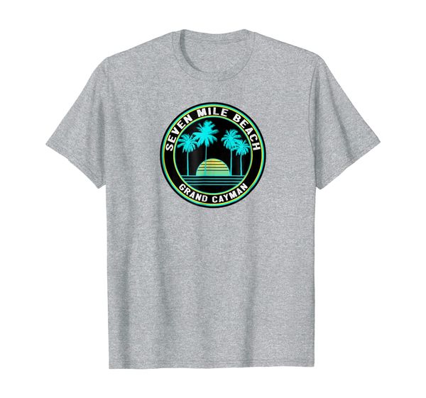 

grand cayman t-shirt seven mile beach, White;black