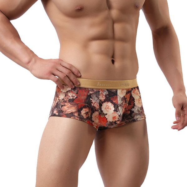 

fashion sitting men boxers homme comfortable under soft breathing men's underwear cueca masculinasalable, Black;white