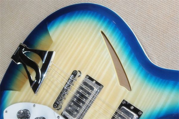 

360/12 string electric guitar, blue paint half-empty core guitar, neck 3 spelling, r bridge, real ps