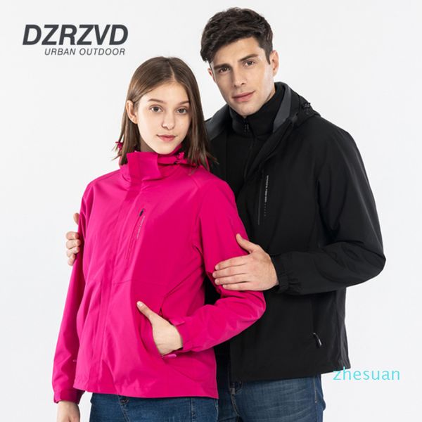 

outdoor jackets&hoodies men women sport coats windbreaker winter windproof waterproof 3 in 1 two-piece jacket camping hiking ski outerwear, Blue;black