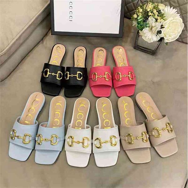 

family horse buckle flat bottomed beach sandals for women, Black