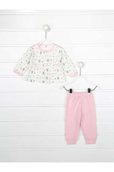

clothing sets pink girl baby 2 li suit, White