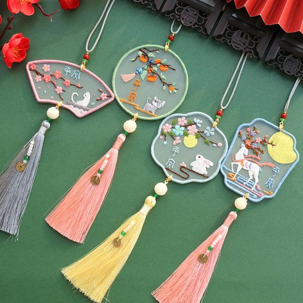 

other arts and crafts diy embroidery kit lucky charm sachet material flowers pattern with hoop floss threads needles for car hanging