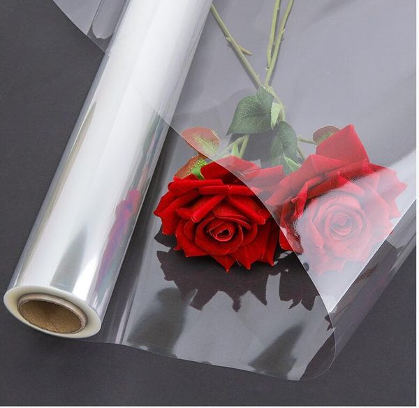 

gift wrap 50m cellophane transparent flower bouquet wrapping paper waterproof and dustproof plastic wrapped