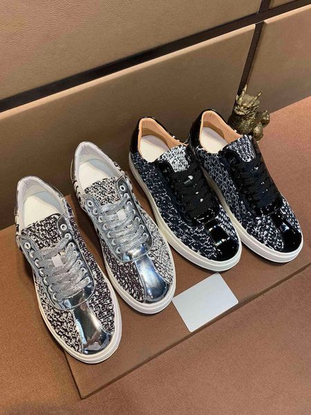 

dress shoes men's spring and summer casual lace-up wear-resistant stitching letter printed flat shoess s56d, Black