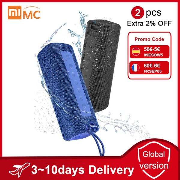 

xiaomi mi portable speaker outdoor 16w tws connection sound ipx7 waterproof 13 hours playtime speaker for bluetooth