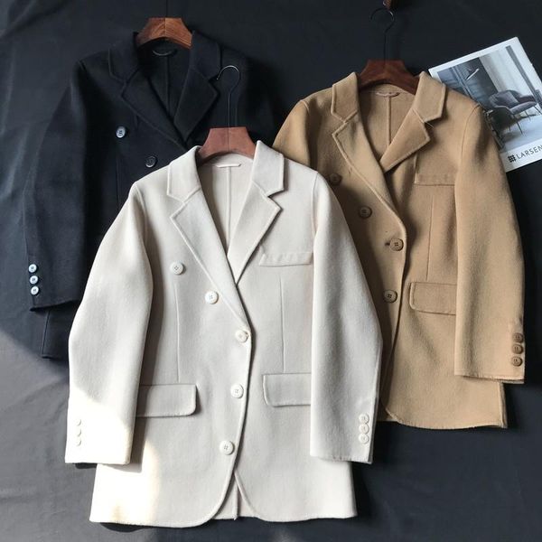 

women's wool & blends worth hoarding ~ business leisure black suit coat small short woollen female ja2801