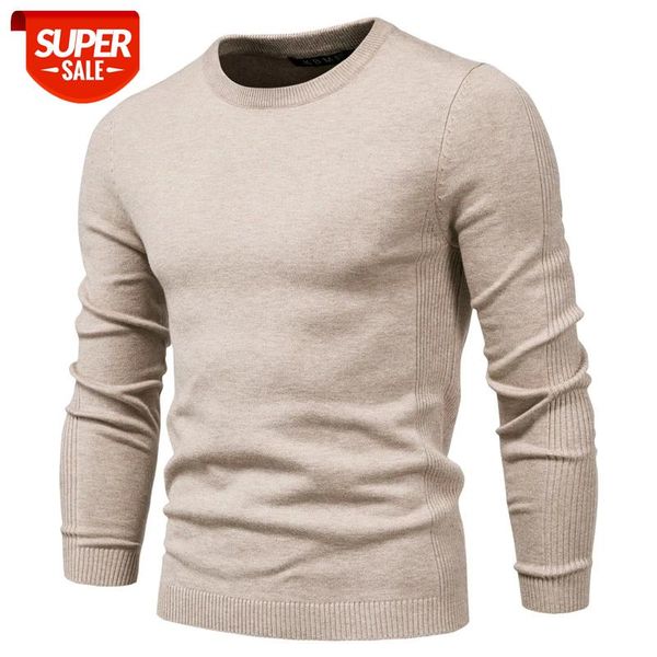 

2020 new winter thickness pullover men o-neck solid color long sleeve warm slim sweaters men men's sweater pull male clothing #7w1e, White;black