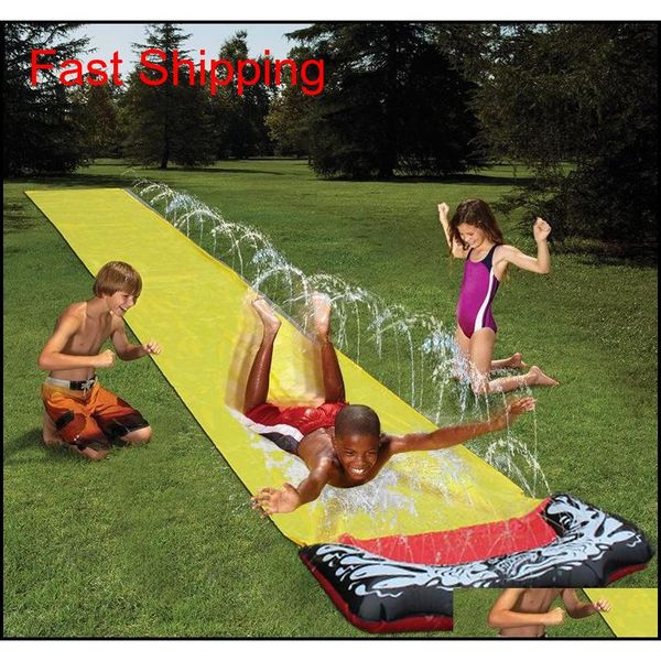 

new inflatable water slide double racer pool kids summer park backyard play fun outdoor splash slip s qyljlh bdenet