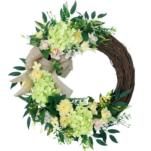 

artificial hydrangea wreath spring wreath for front door indoor outdoor wall window wedding farmhouse home decoration