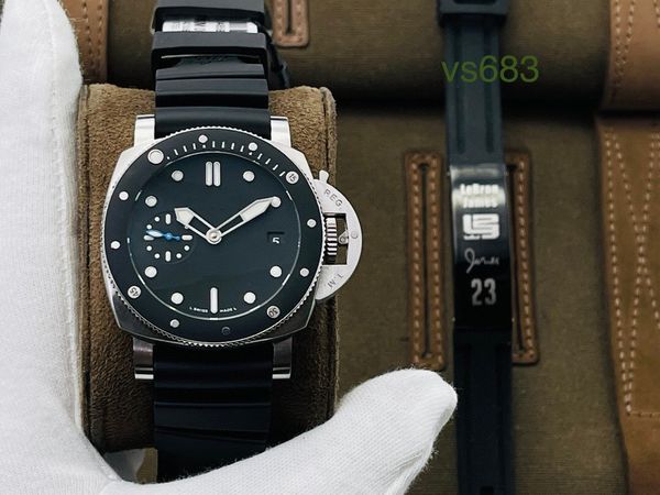 

vs factory2021 the new pam1616 series, 42-47mm carbon fiber dial sapphire glass mirror waterproof with fully automatic mechanical movement f, Slivery;brown