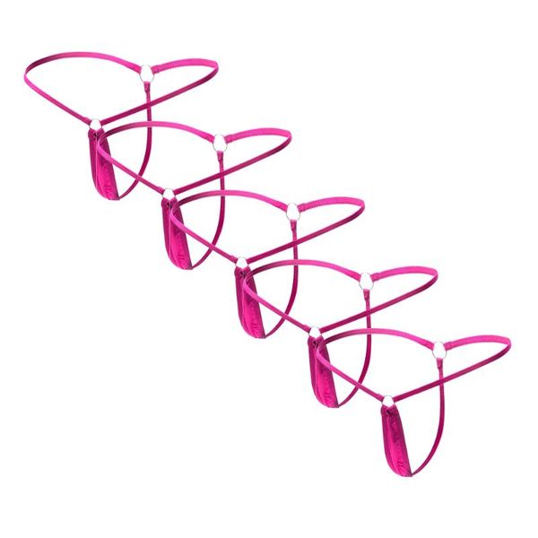 

women's panties 5pcs/set womens underwear mini micro thong lingerie panty g-string, Black;pink