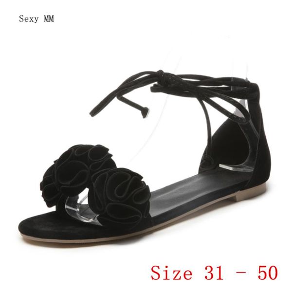 

summer style shoes slides women flat sandals woman shoes flip flops slippers gladiator sandals small plus size 31 - 50, Black