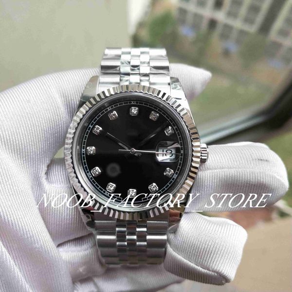 Supe version watch fábrica vende a versão BP 41mm 126334 Novo estilo cinta suave lisalheiro pulseira de pulso 2813 movimento automático aço inoxidável preto diamante