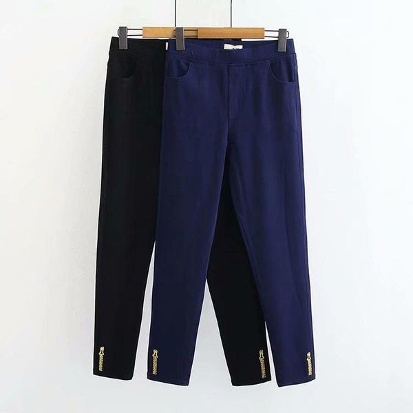 

women's jeans g6 autumn winter casual 6xl plus size women clothing fashion loose elastic waist stretch denim pencil pants 607, Blue