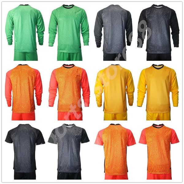 

custom 2021 all national teams goalkeeper soccer jersey men long sleeve goalie jerseys kids gk children football shirt kits 20, Black