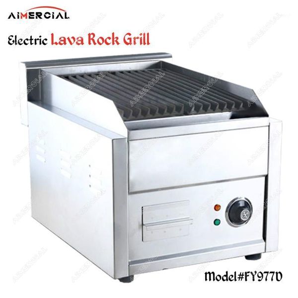 

camp kitchen fy977/fy977d gas/electric lava rock grill stainless steel volcanic stone smoke-bbq charbroiler1