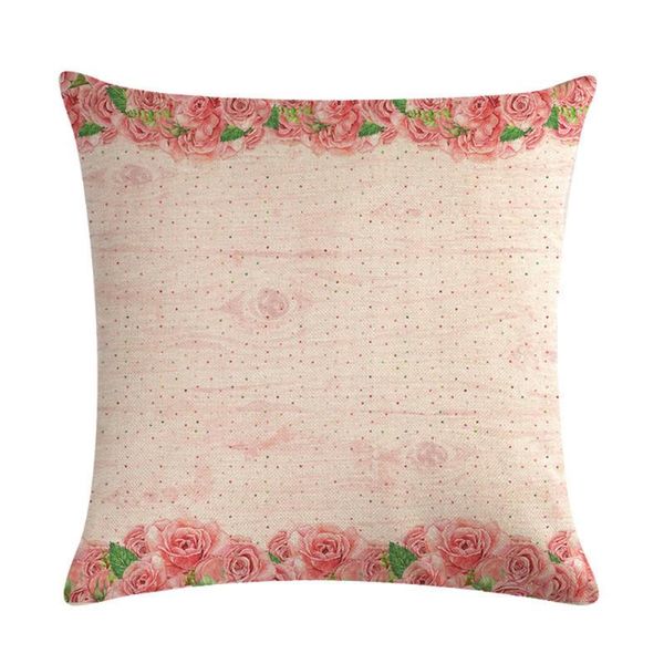 

pillow case 18" vintage rose sofa cars throw waist cushion cover home decor