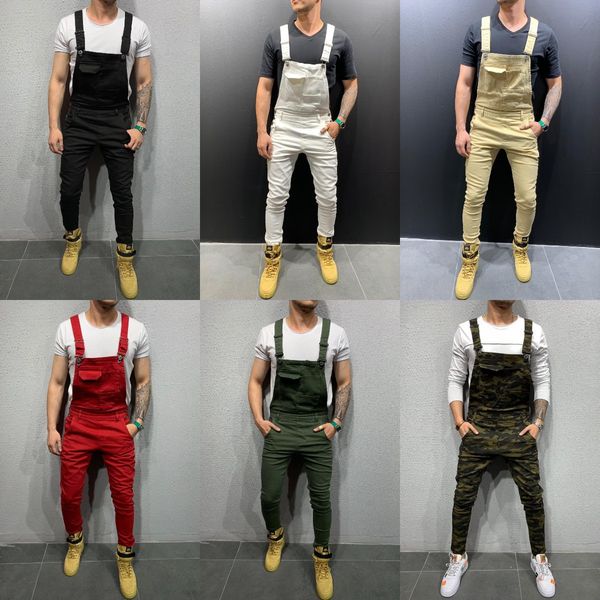 Coole Designer Marke Jeans Mann Hosen Für Männer Tasche Denim Insgesamt Overall Streetwear Sexy Hosenträger Hose E21