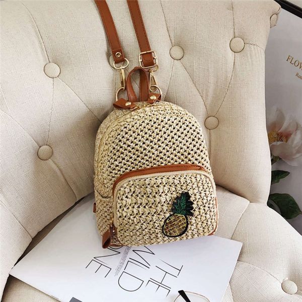 

hbp mini women 2021 new korean ulzzang straw fashion woven backpack leisure bag