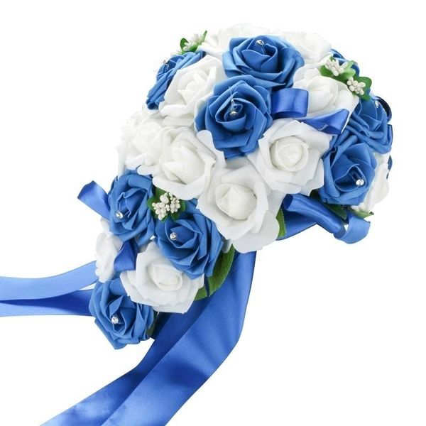 

wedding flowers romantic bouquet handmade artificial flower rose buque casamento bridal for party supplies decoration