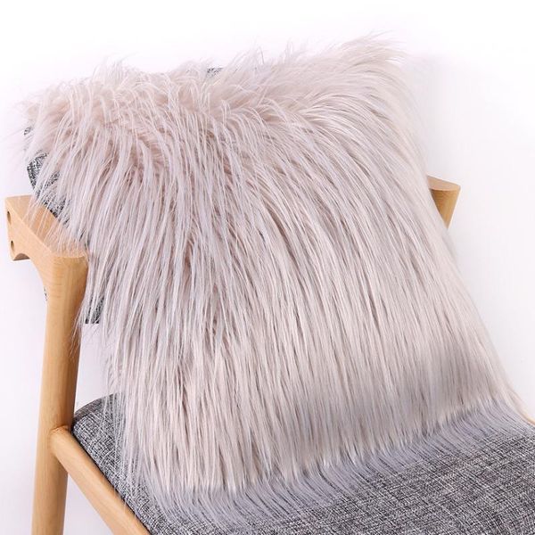 

2021 new plush pillowcase european fashion washed radish silk home seat super soft decorative cushion cover 45x45cm