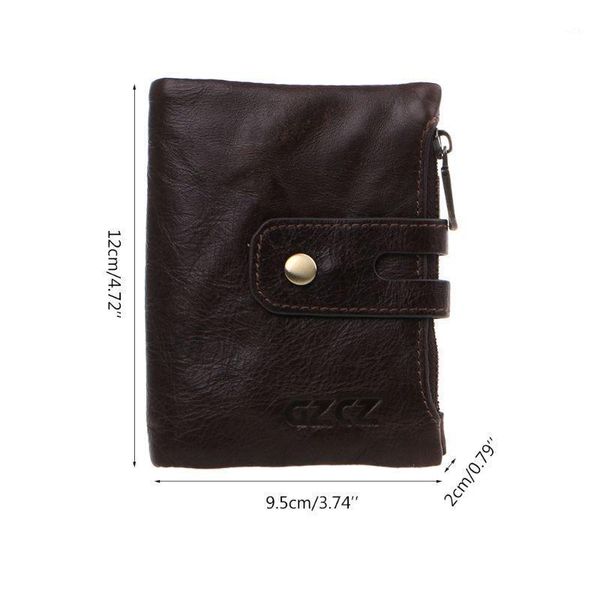 

men women leather short wallet pocket coin id money holder clutch purse m68c wallets1, Red;black