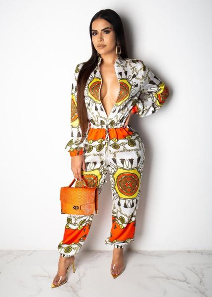 

women's jumpsuits & rompers adfvat arrival colorful printed autumn long sleeve casual women zipper party romper smr9278, Black;white