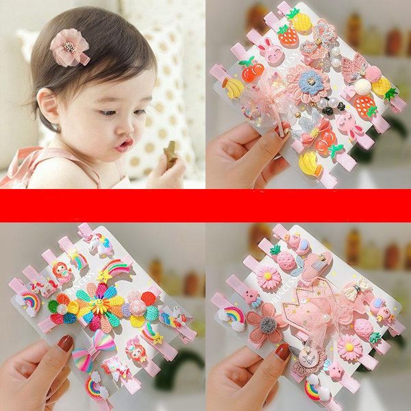 

hair accessories 15pcs small various style safety hairpin baby kid girl clips hairpins born gift set pins, Slivery;white