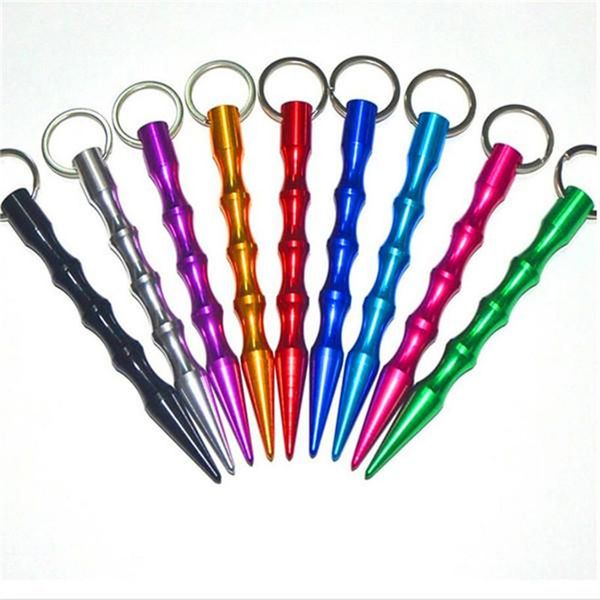 

ups fedex aluminum self defense keychain mental stick car keychains personal safty key chain charm car keychain key chains