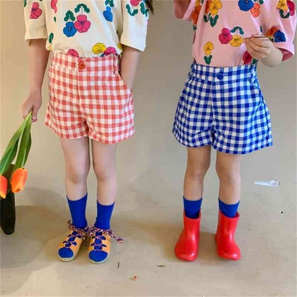 

arrival girls fashion plaid shorts kids for cute 210528, Black