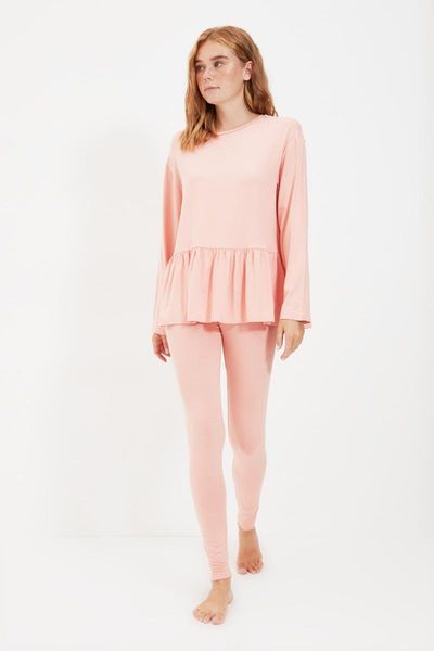 

men's sleepwear trendyol knitted pajamas set thmaw22pt0335, Black;brown