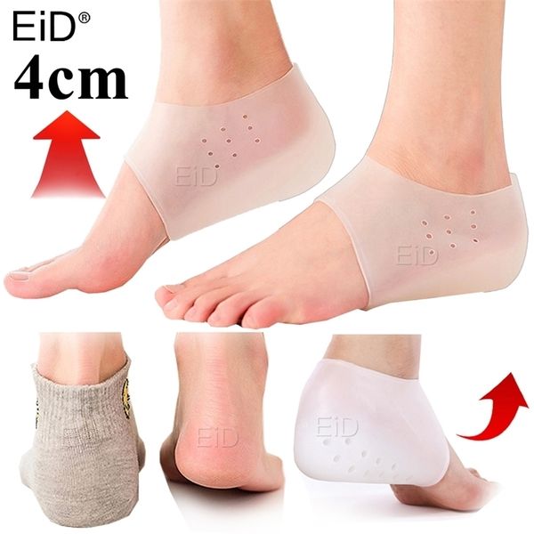 Unsichtbare, höhenvergrößerte Einlegesohle, Silikon-Fersensocken für Damen und Herren, Einlegesohlen, 2,5 cm Einlegesohlen für Plantarfasziitis, Schuhsohle, Weiß, 220105