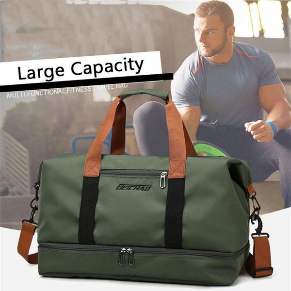

portable short distance travel luggage large capacity lightweight dry and wet separation exercise bag