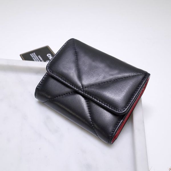 

wholesale classic style men's and women's leather handbag designer wallet brand wallets for women wrist long zipper men, Red;black