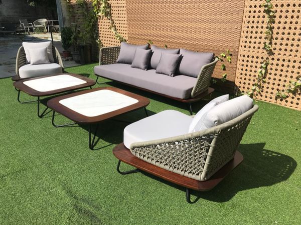 

garden furniture sofa set outdoor furniture with teak wood muebles-exterior