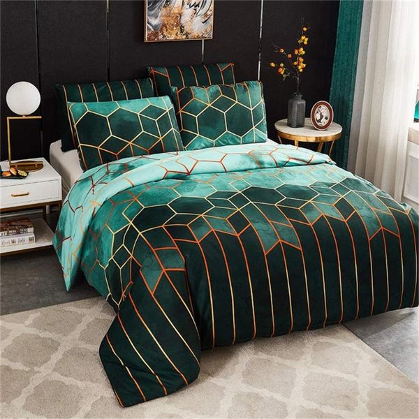 

bedding sets adorehouse geometric set pillow case duvet cover bed linens comforter us  king family size no sheet