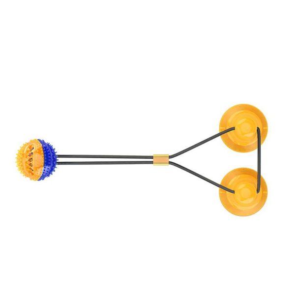 

pet molar bite dog toys rubber chew ball for cleaning teeth safe elasticity tpr soft puppy suction cup biting toys